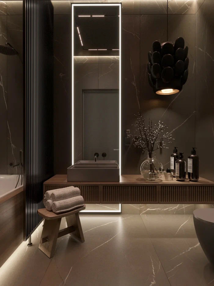 Спа -зона в интерьере дома в КП Променад