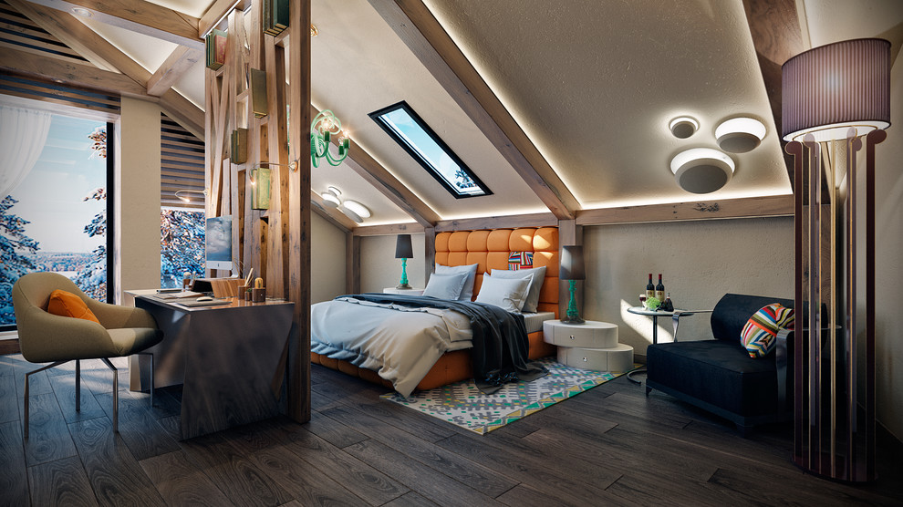 Современная интерпретация шале, просторный загородный дом