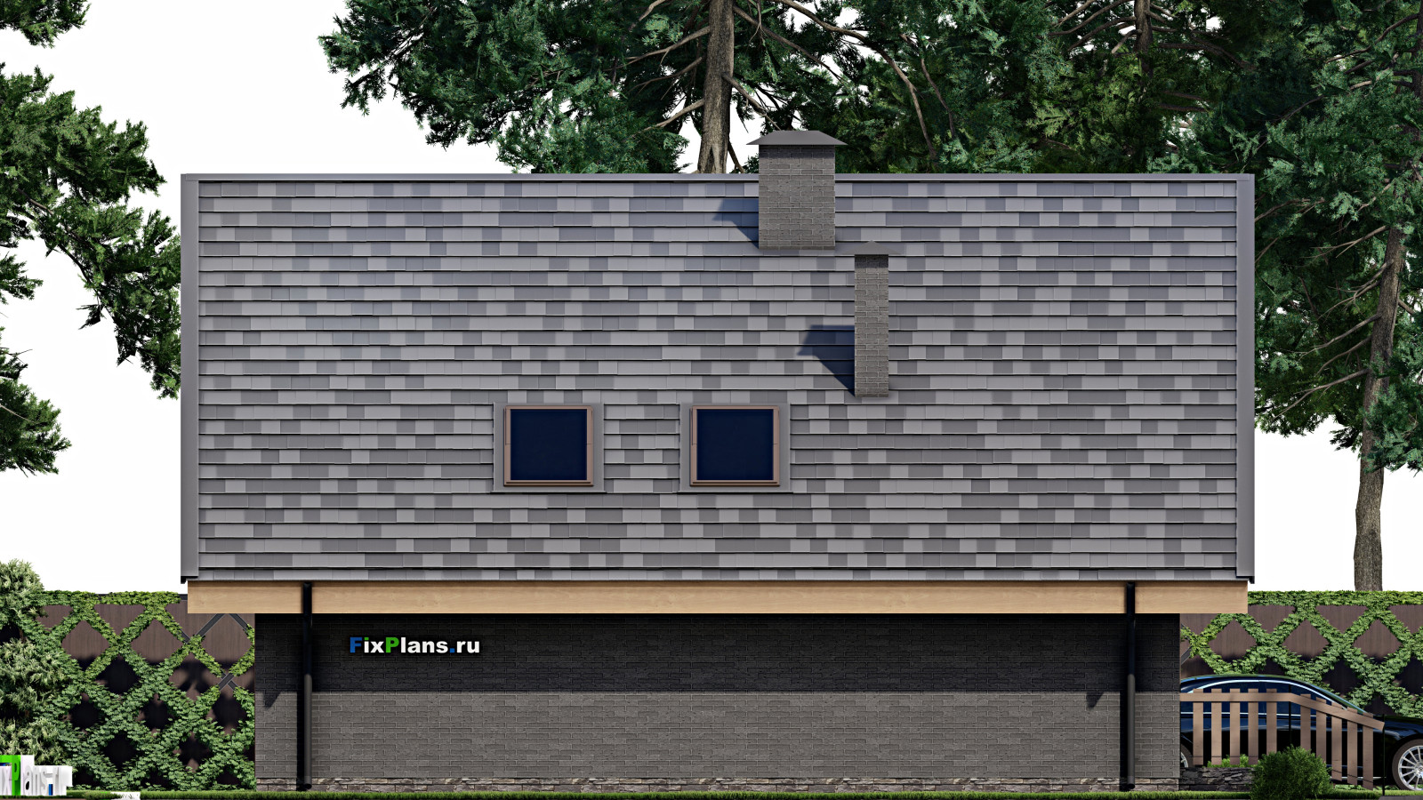 Проект одноэтажного дома 12х15м S116м2 F-11429
