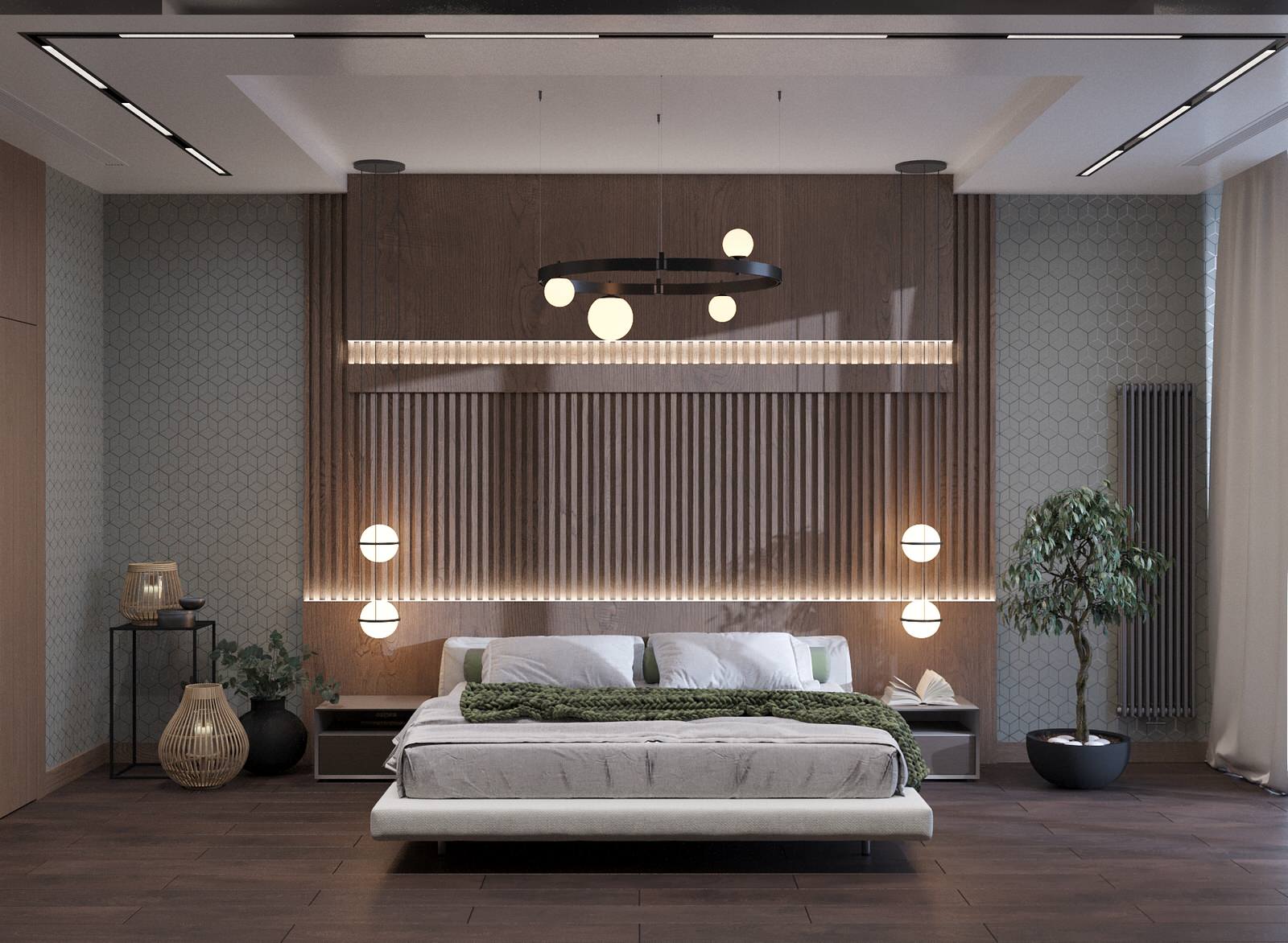 Интерьер двухэтажного загородного дома