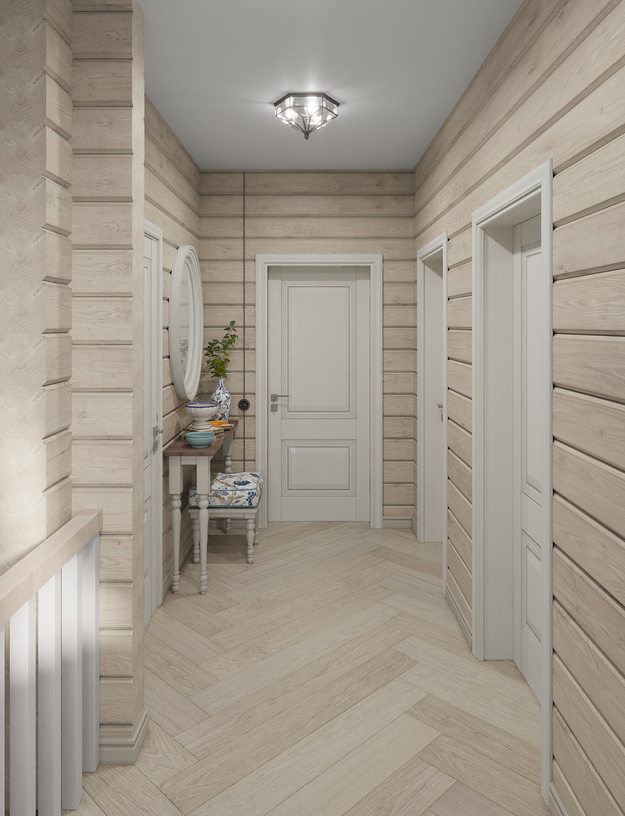 Дизайн интерьера срубного дома