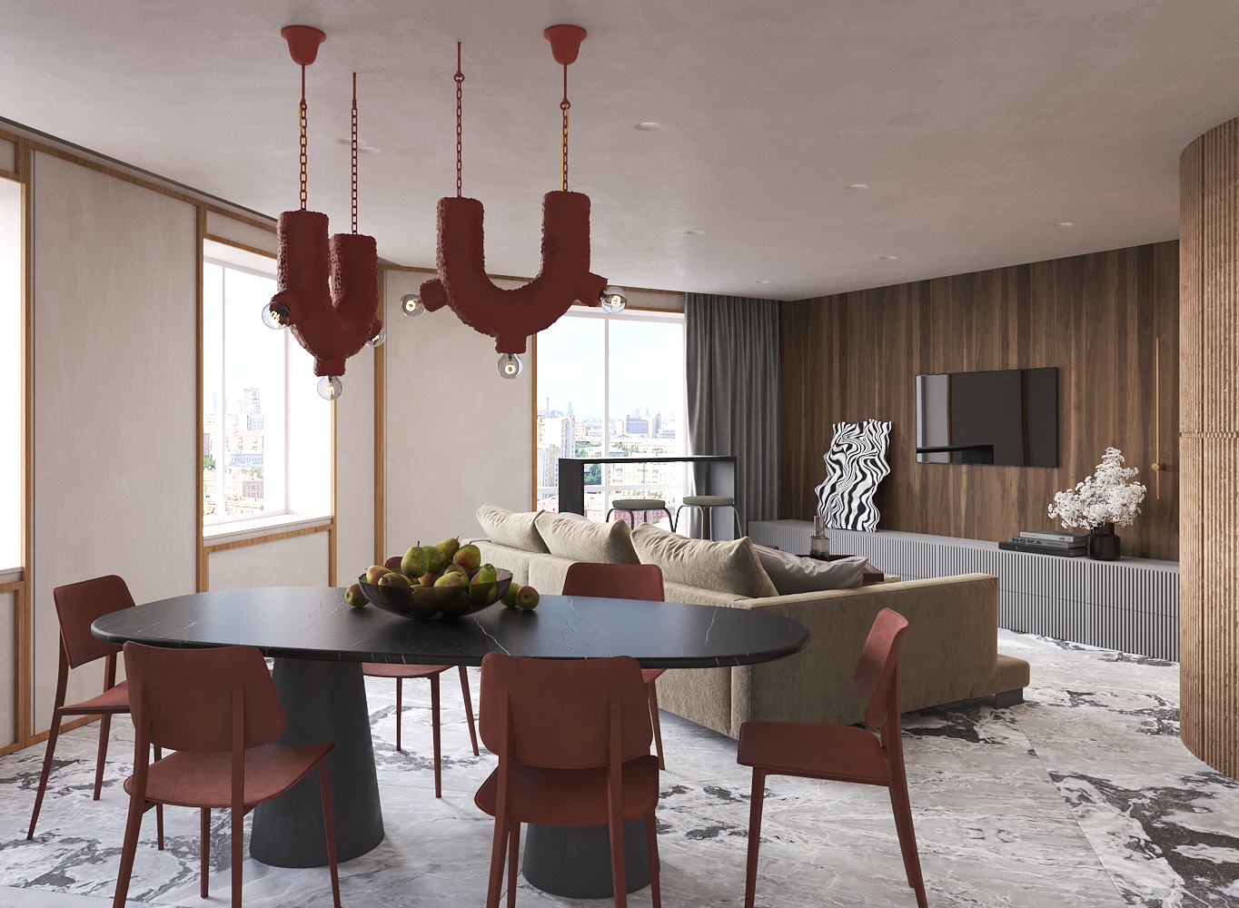 Обложка проекта: Проект двухуровневой квартиры 180 кв.м с двумя детскими