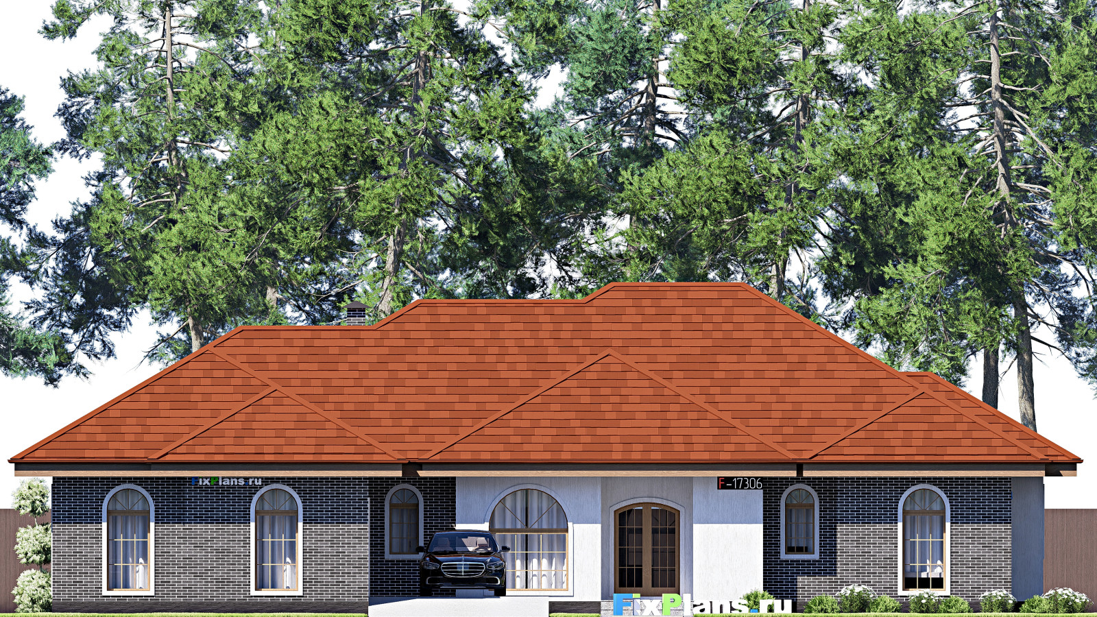 Проект одноэтажного дома 23х22м S261м2 F-17306