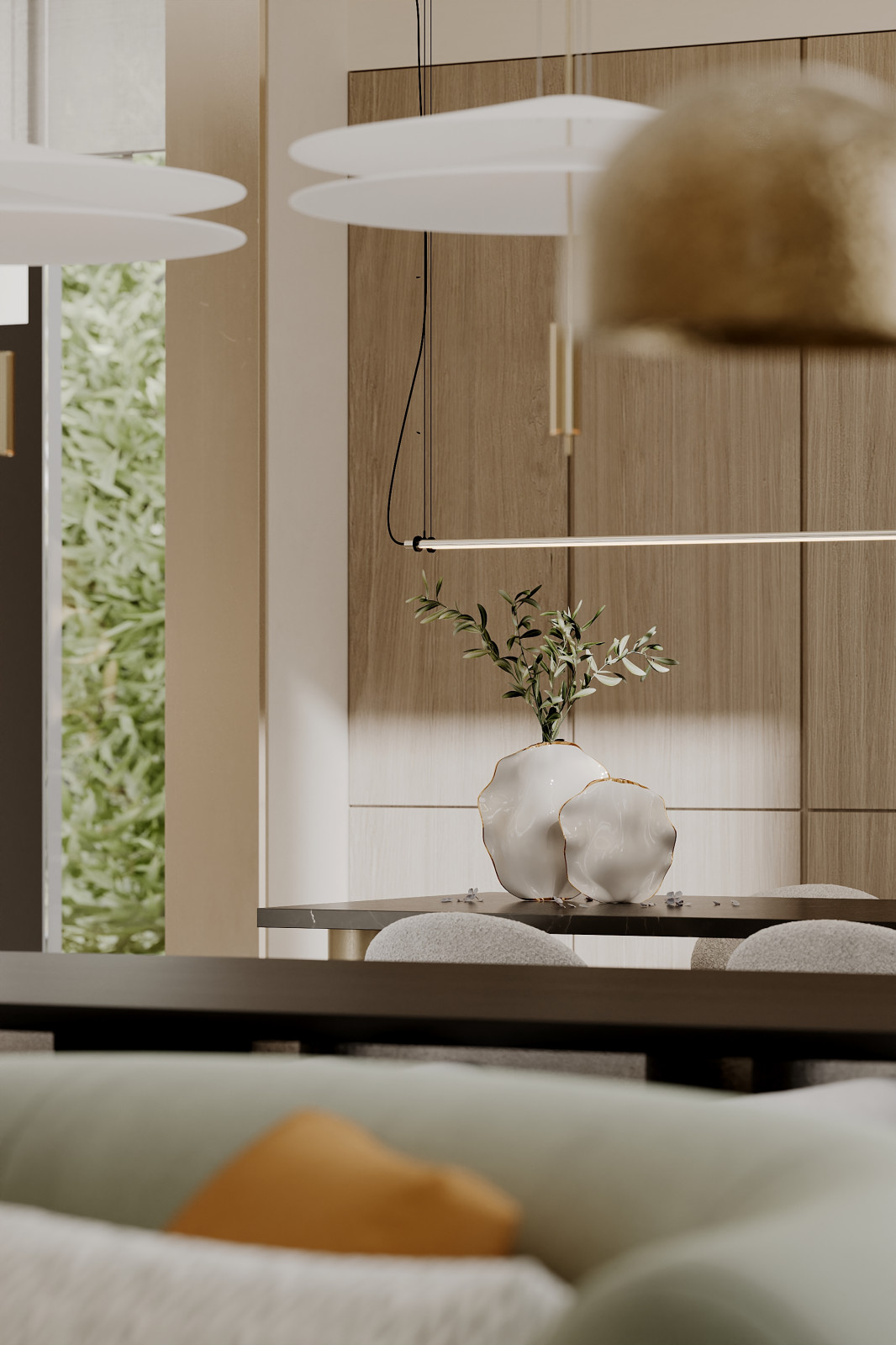 Просторная гостиная а коттедже