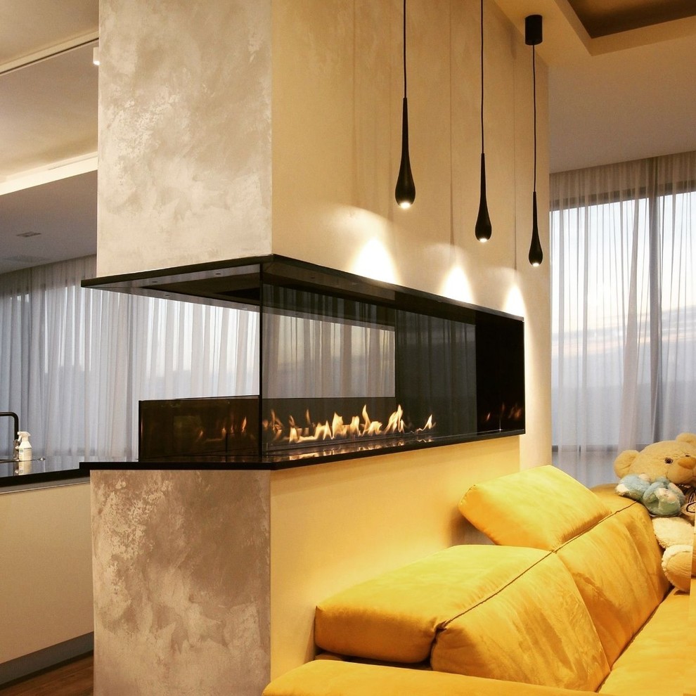 Встраиваемый торцевой-сквозной очаг