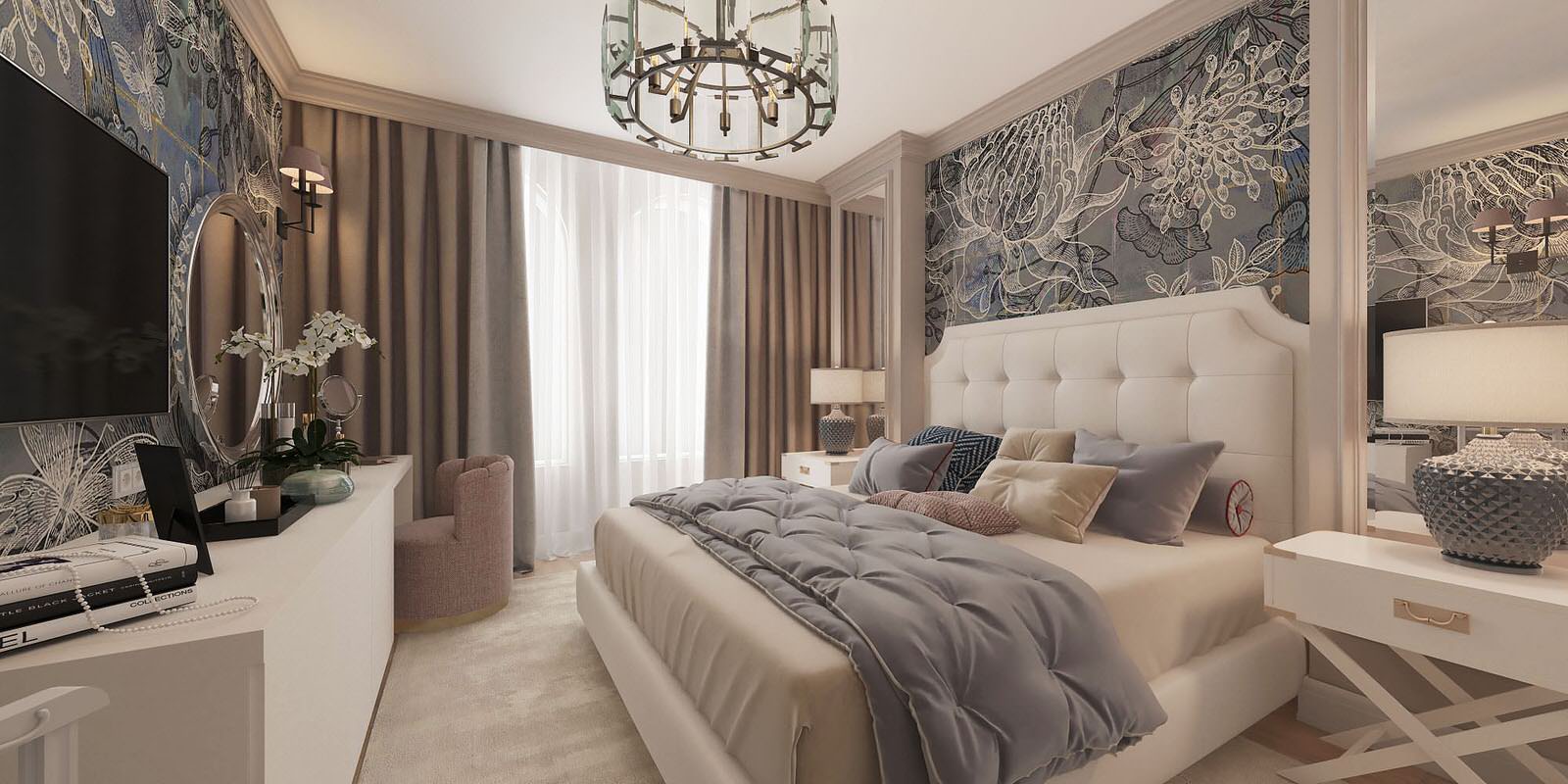 Спальня в светлых тонах с коллекцией Astral