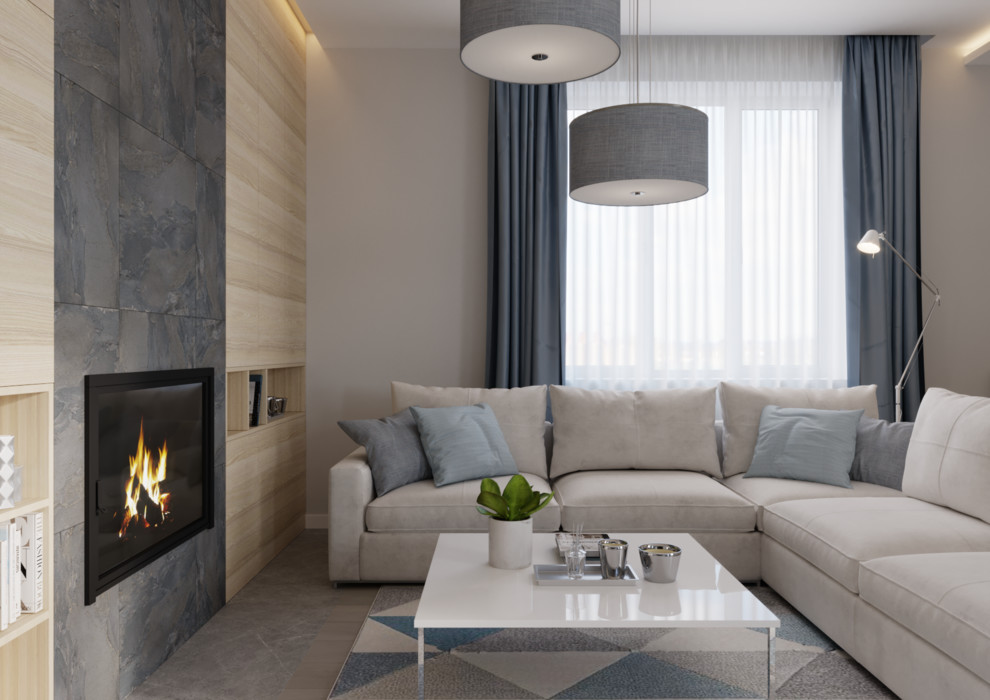 Кухня-гостиная в загородном доме