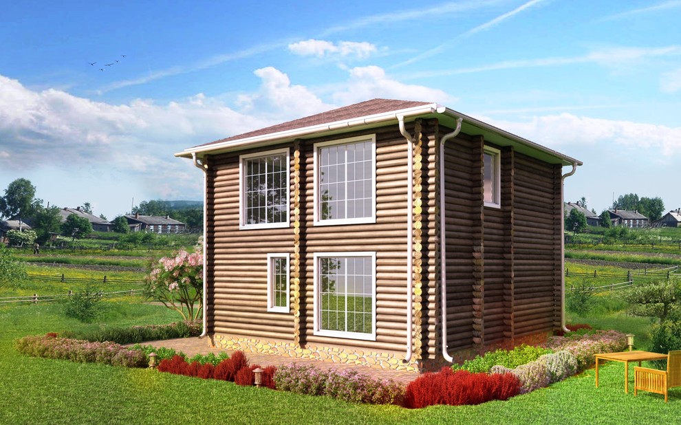 Загородный деревянный дом с панорамными окнами КЛЕН 99,5 м2