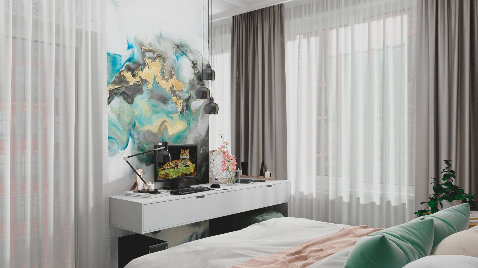 спальня для молодой пары