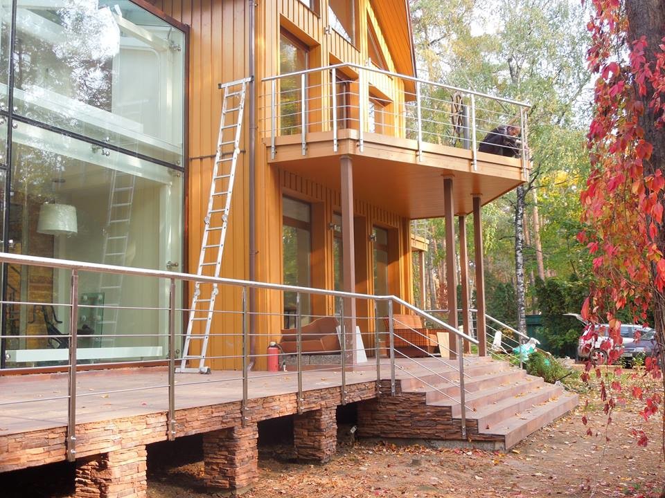 Нержавеющие перила террасы