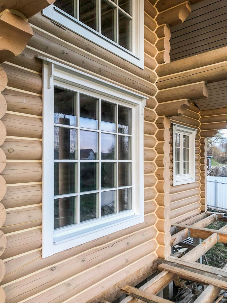 Остекление бревенчатого дома в Чехове