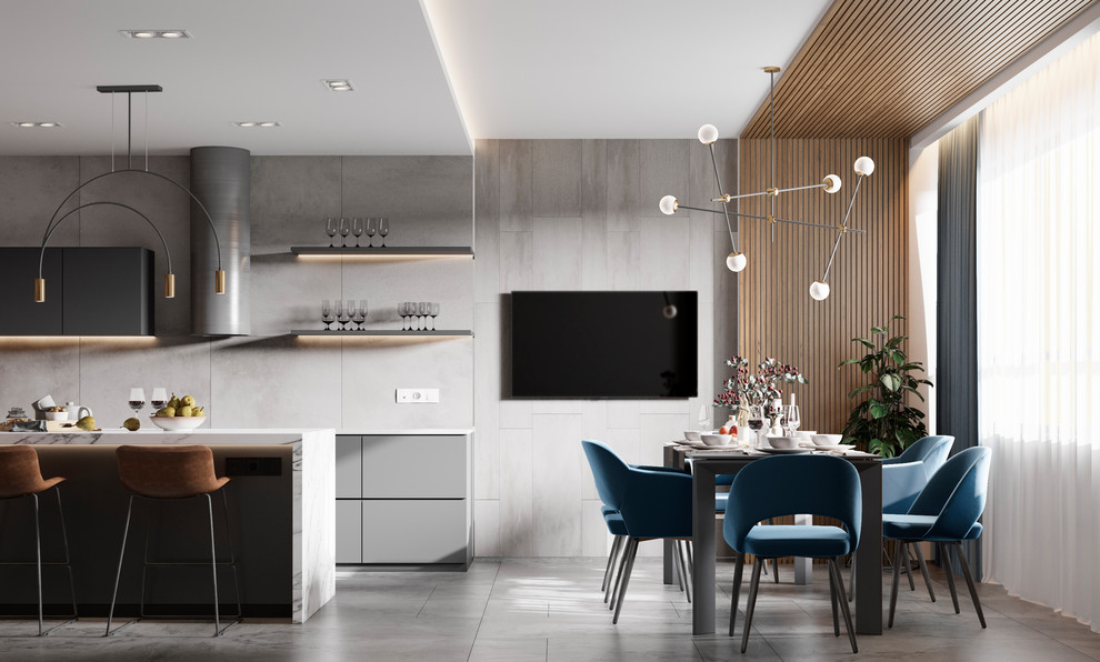 Кухня-столовая в частном доме г. Новороссийск