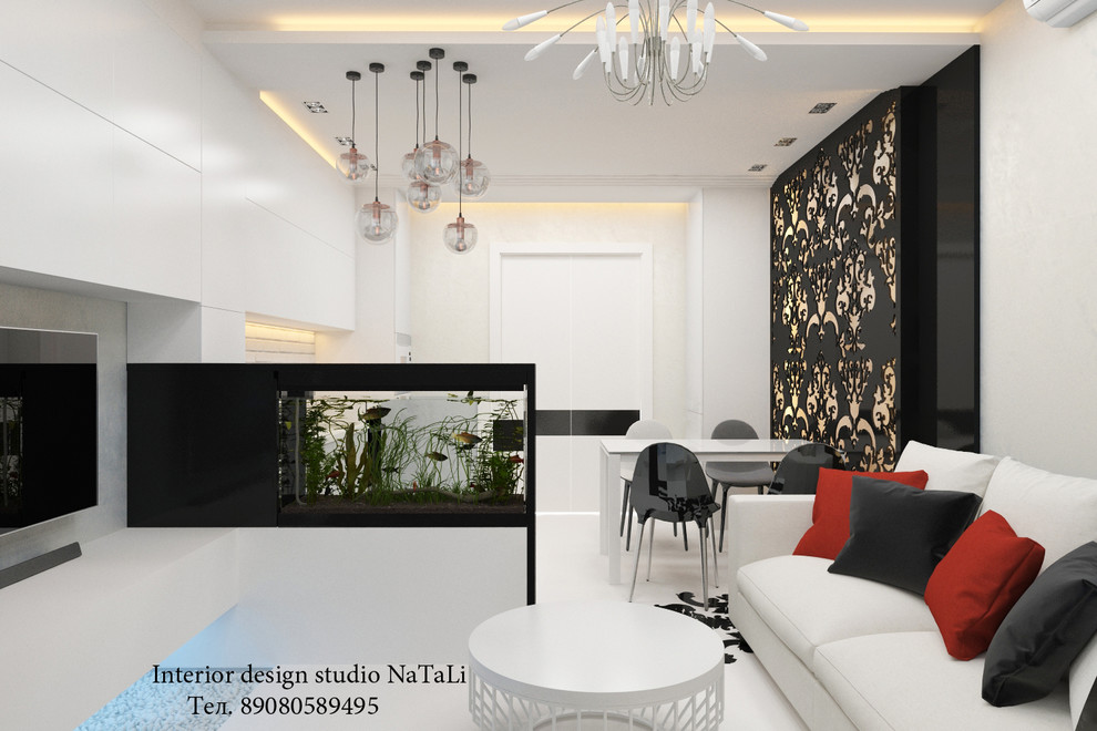 Дизайн интерьера кухни гостиной  в современном стиле