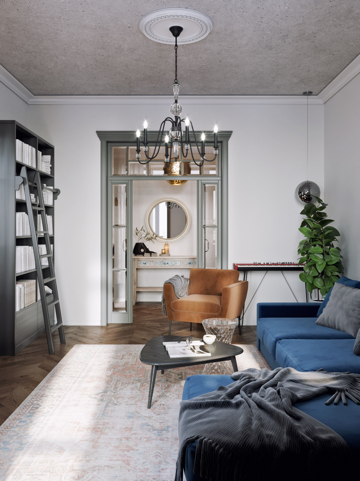 Скандинавский интерьер с яркими акцентами