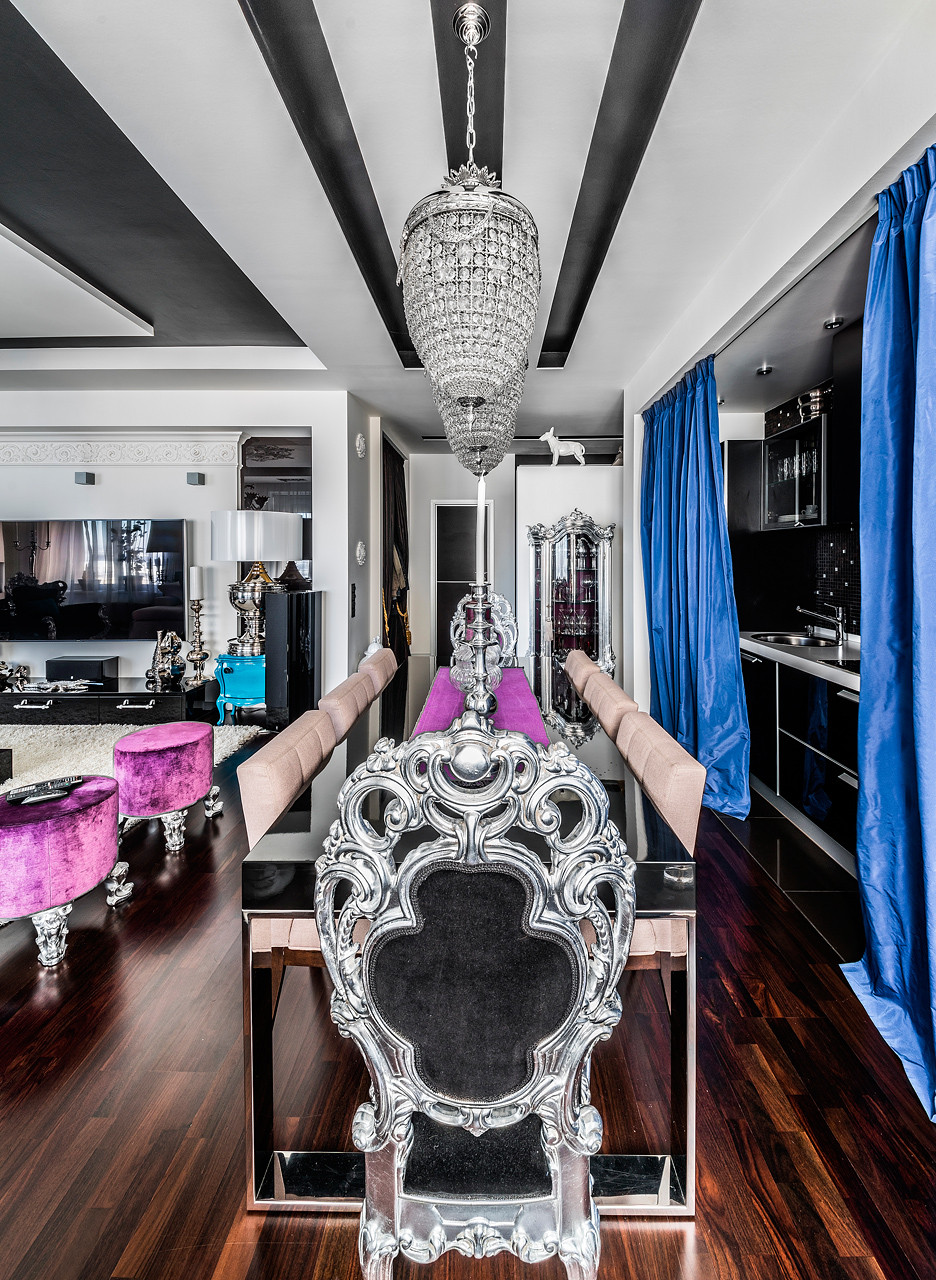 Съёмка интерьера квартиры в стиле фьюжн.