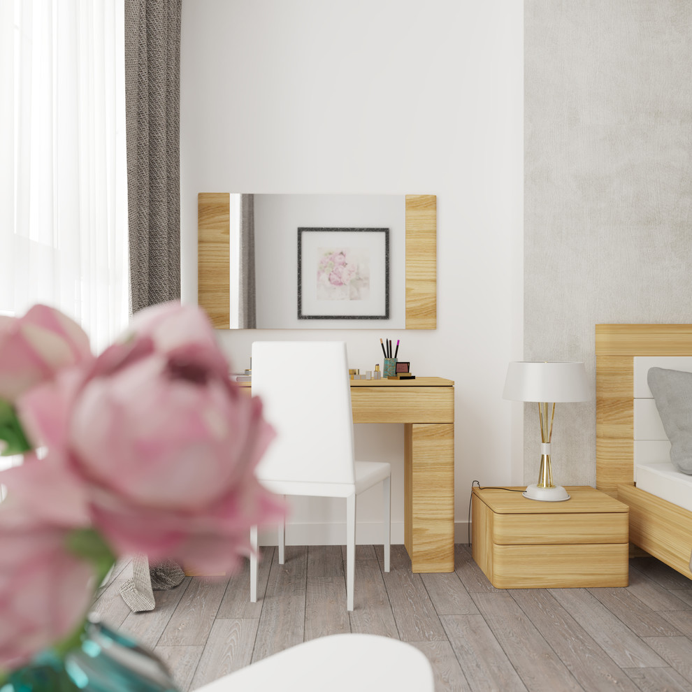 Нежная спальня с пионами