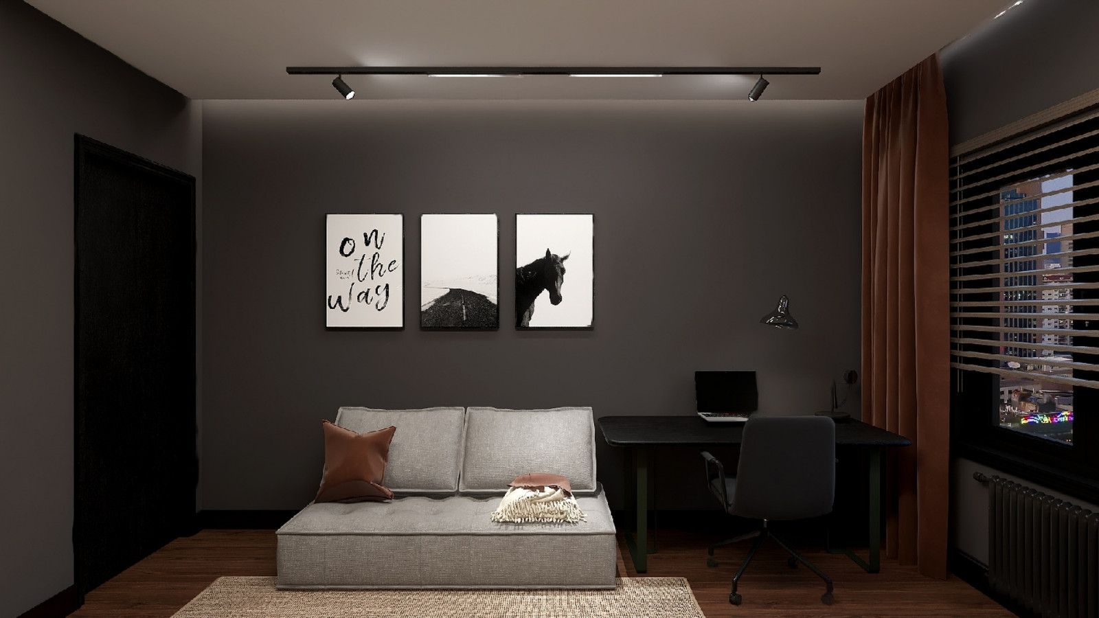 Обложка проекта: Трешка в стиле лофт для холостяка