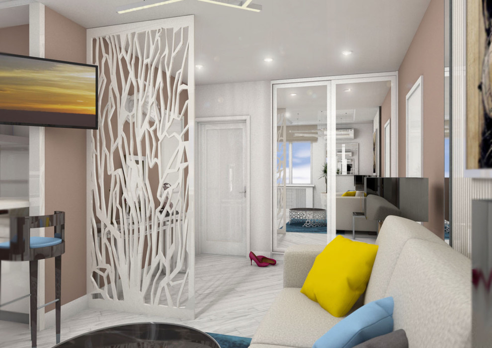 Кот в очках и розовая тумбочка