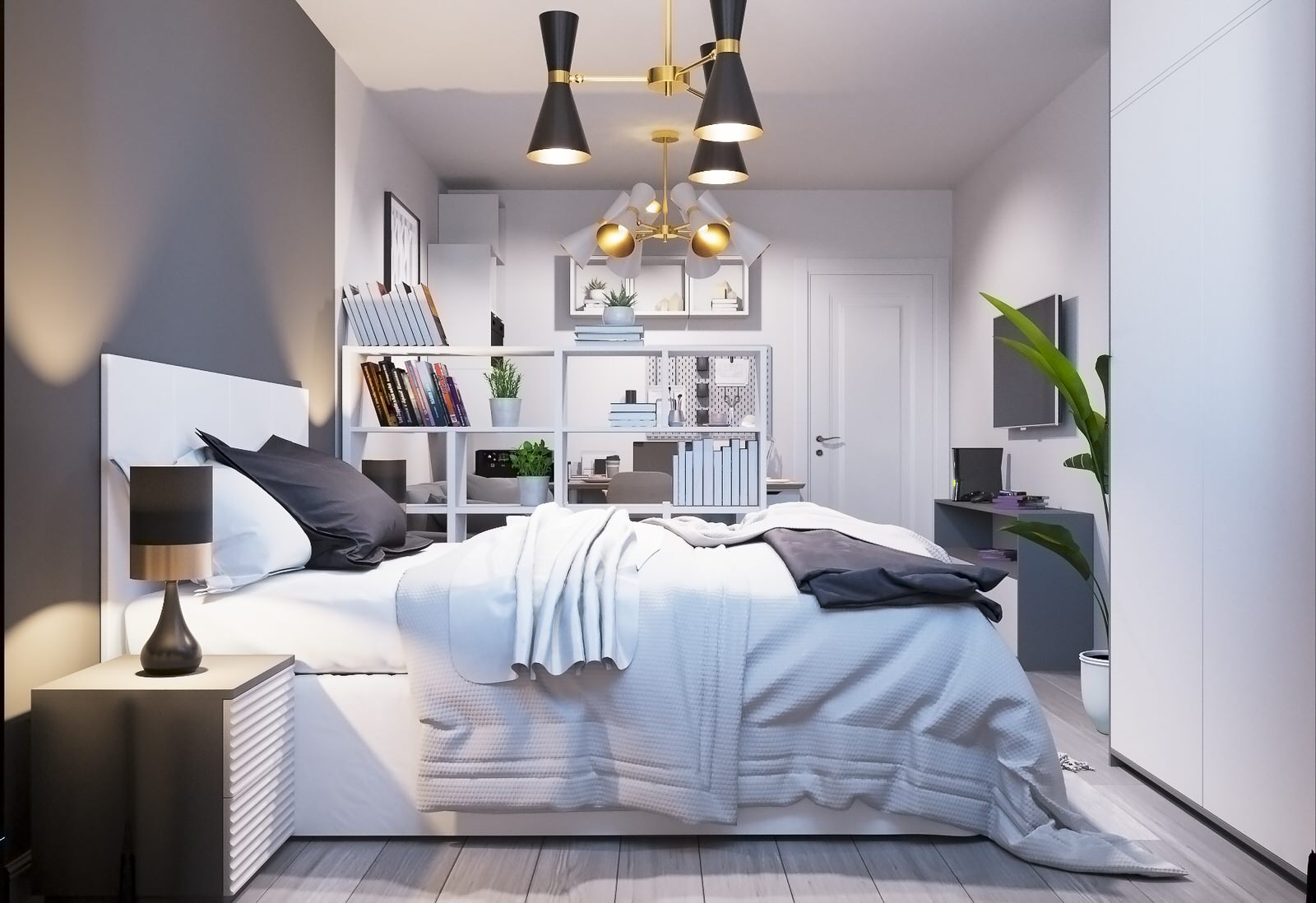 Однокомнатная квартира 35 квадратных метров в современном стиле