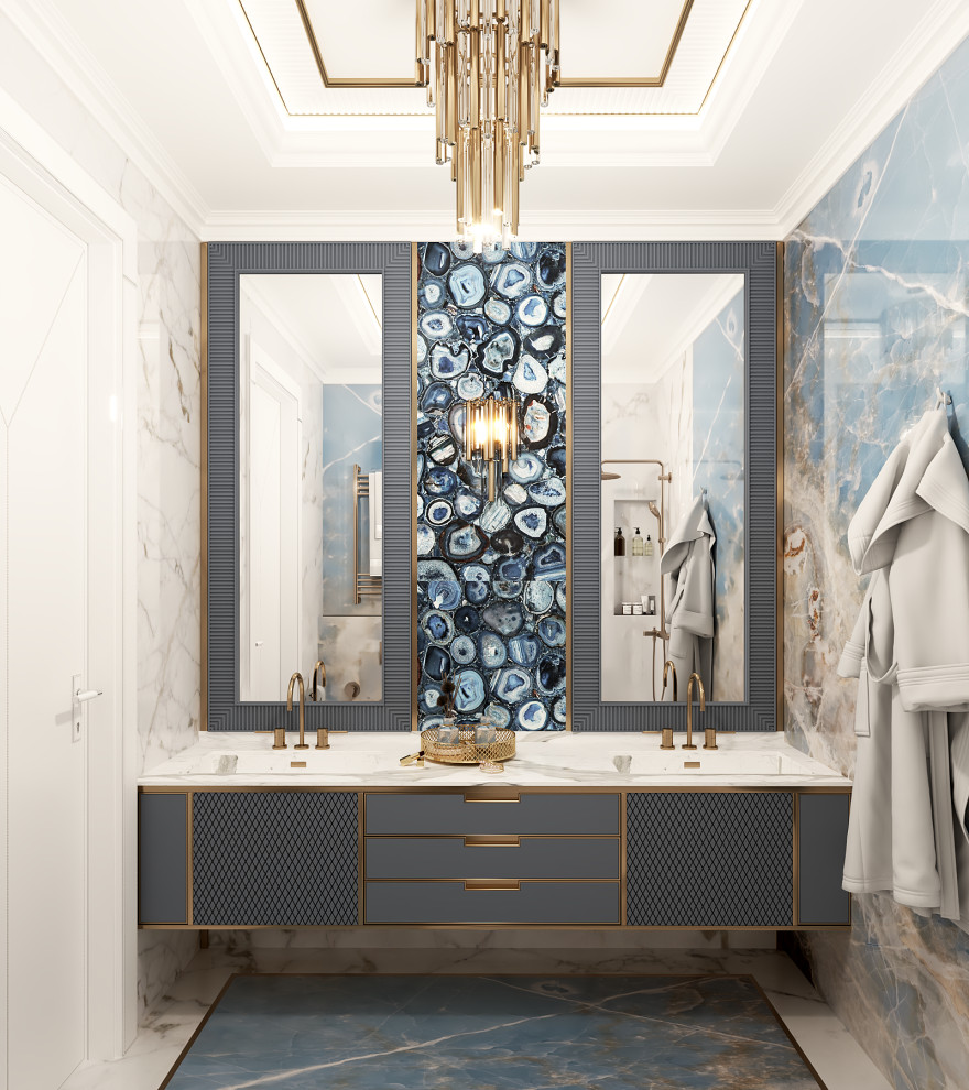 Обложка проекта: Дизайн интерьера "Гостевой санузел в ЖК "Барин Хаус"