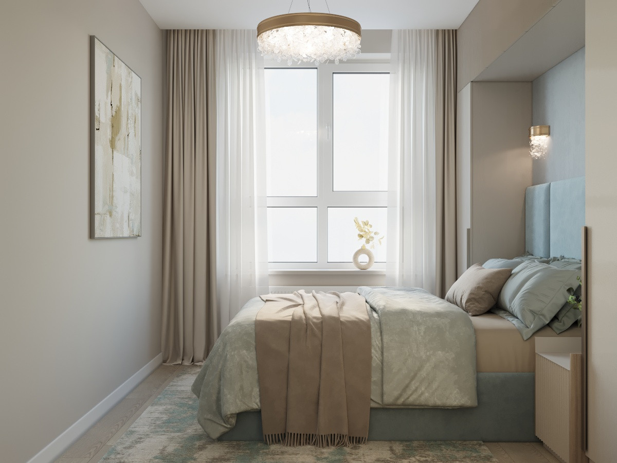 Спальня со своим санузлом .