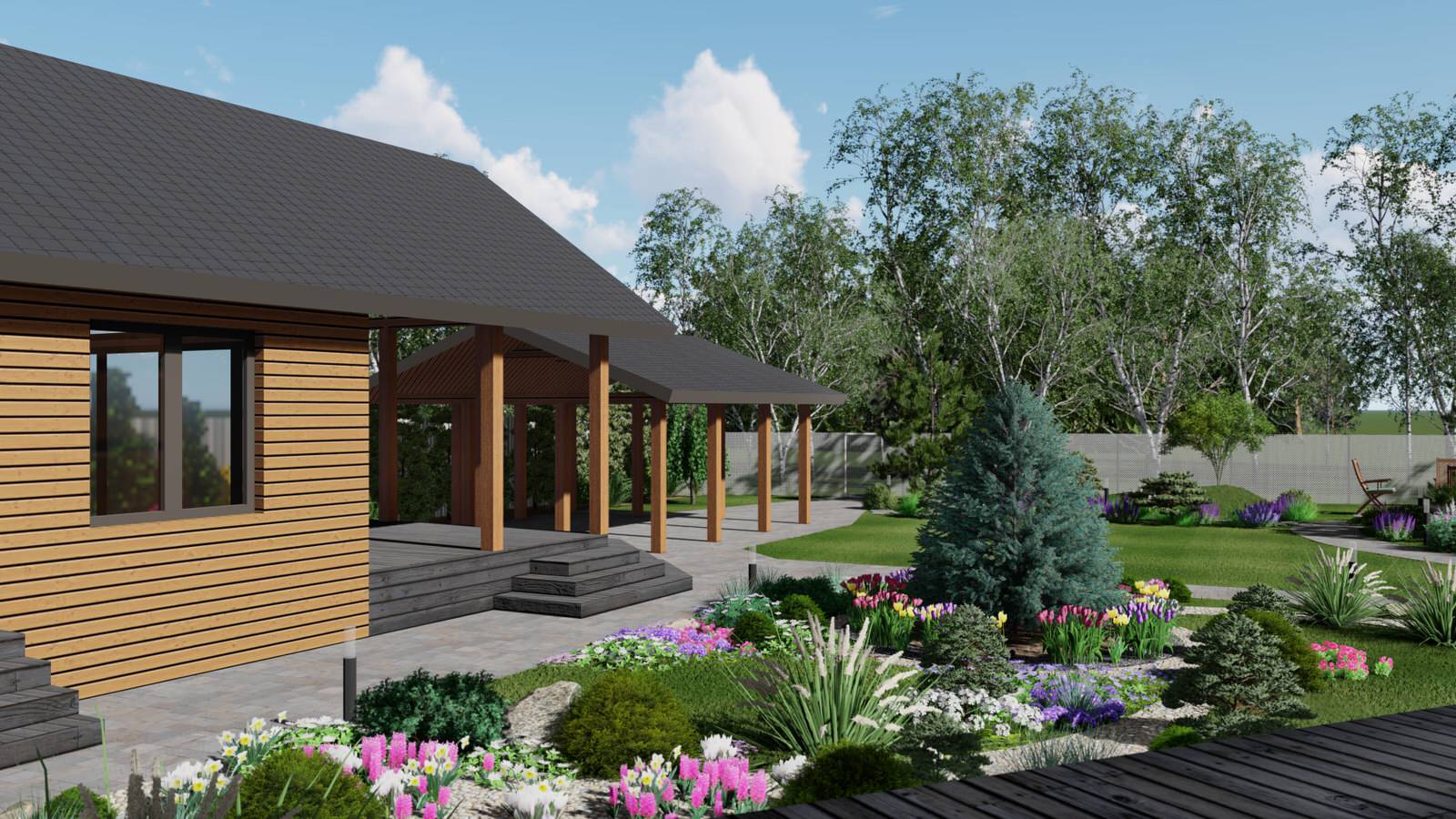 Ландшафт участка в д.Ключи