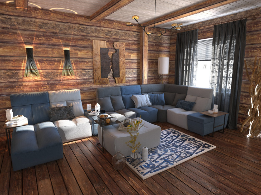 Гостиная в загородном доме