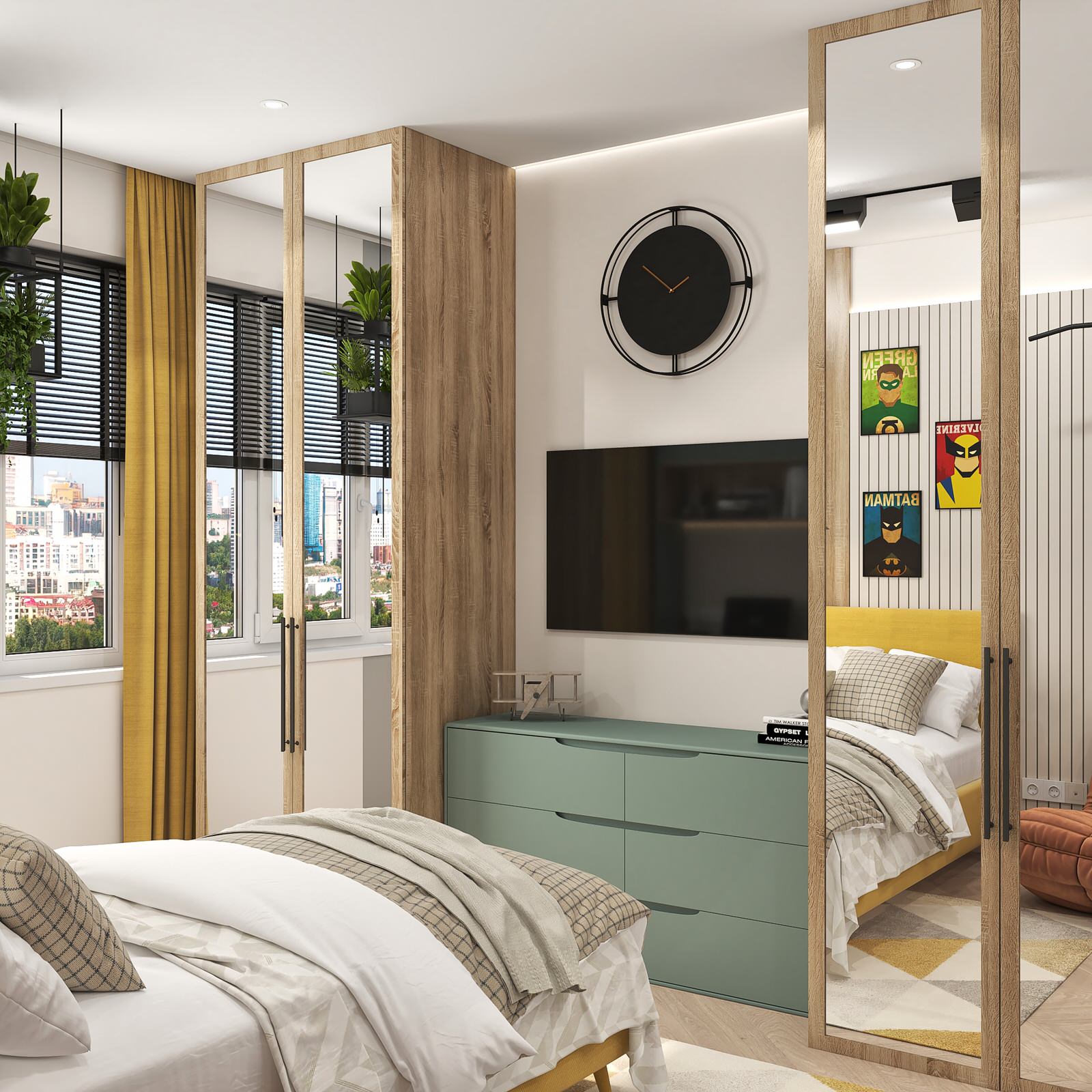 Яркая и спортивная квартира