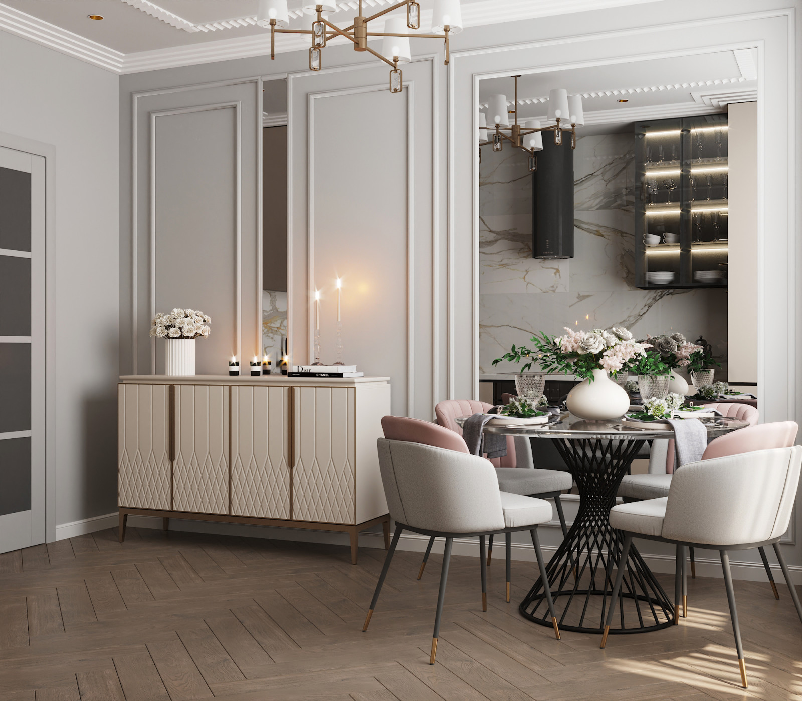 "Зазеркалье", дизайн 2комнатной квартиры 66 м2