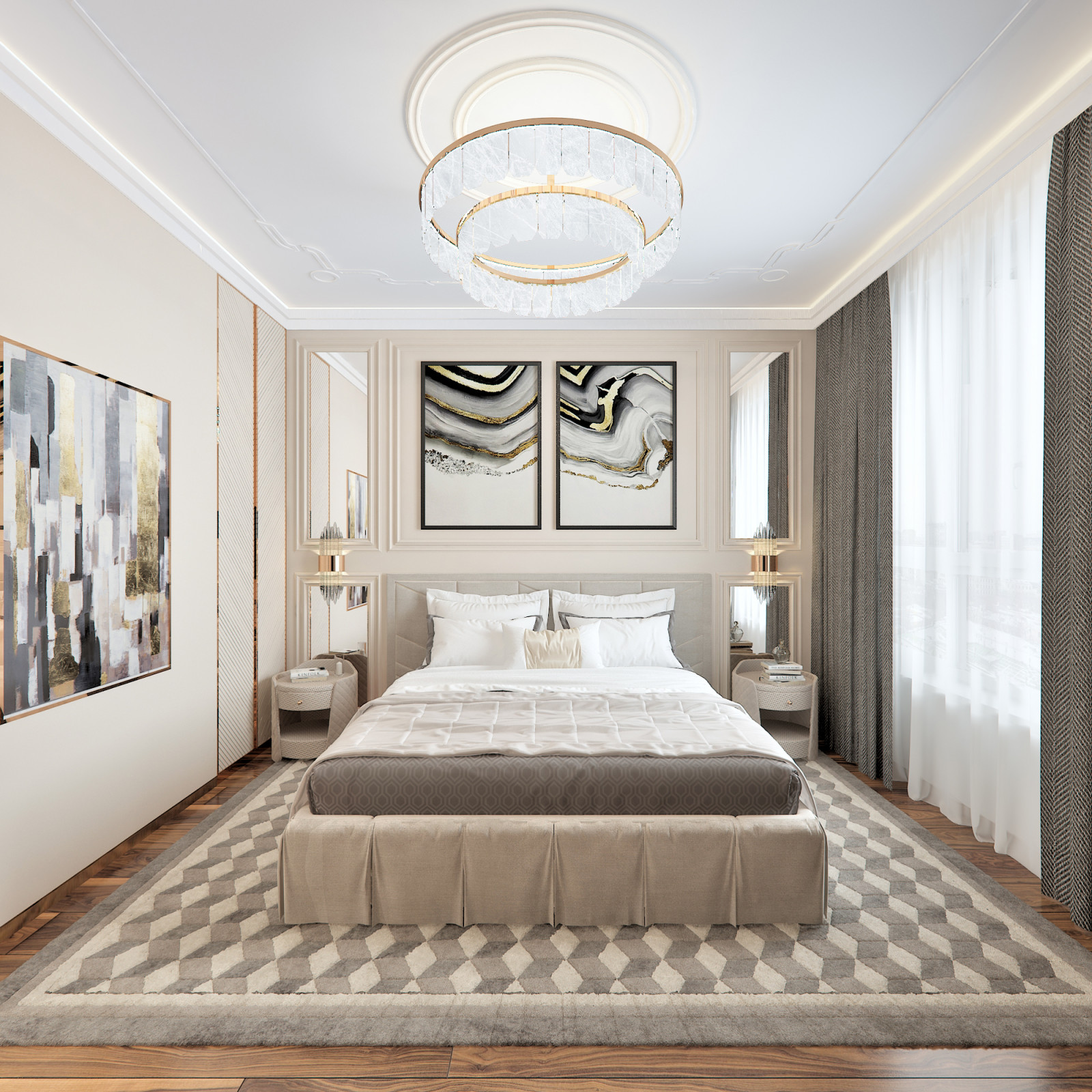 Современный интерьер в смешанном стиле.