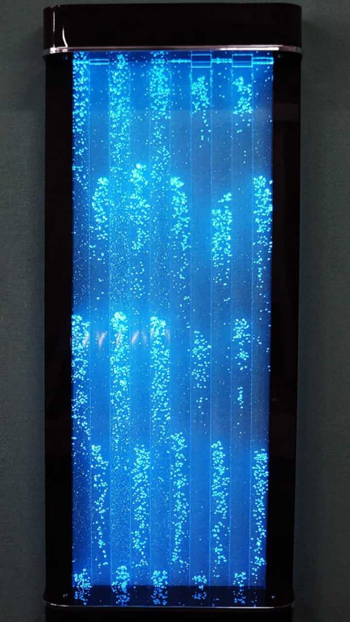 Фото производимой продукции: пузырьковые панели и колонны, интерьерные водопады