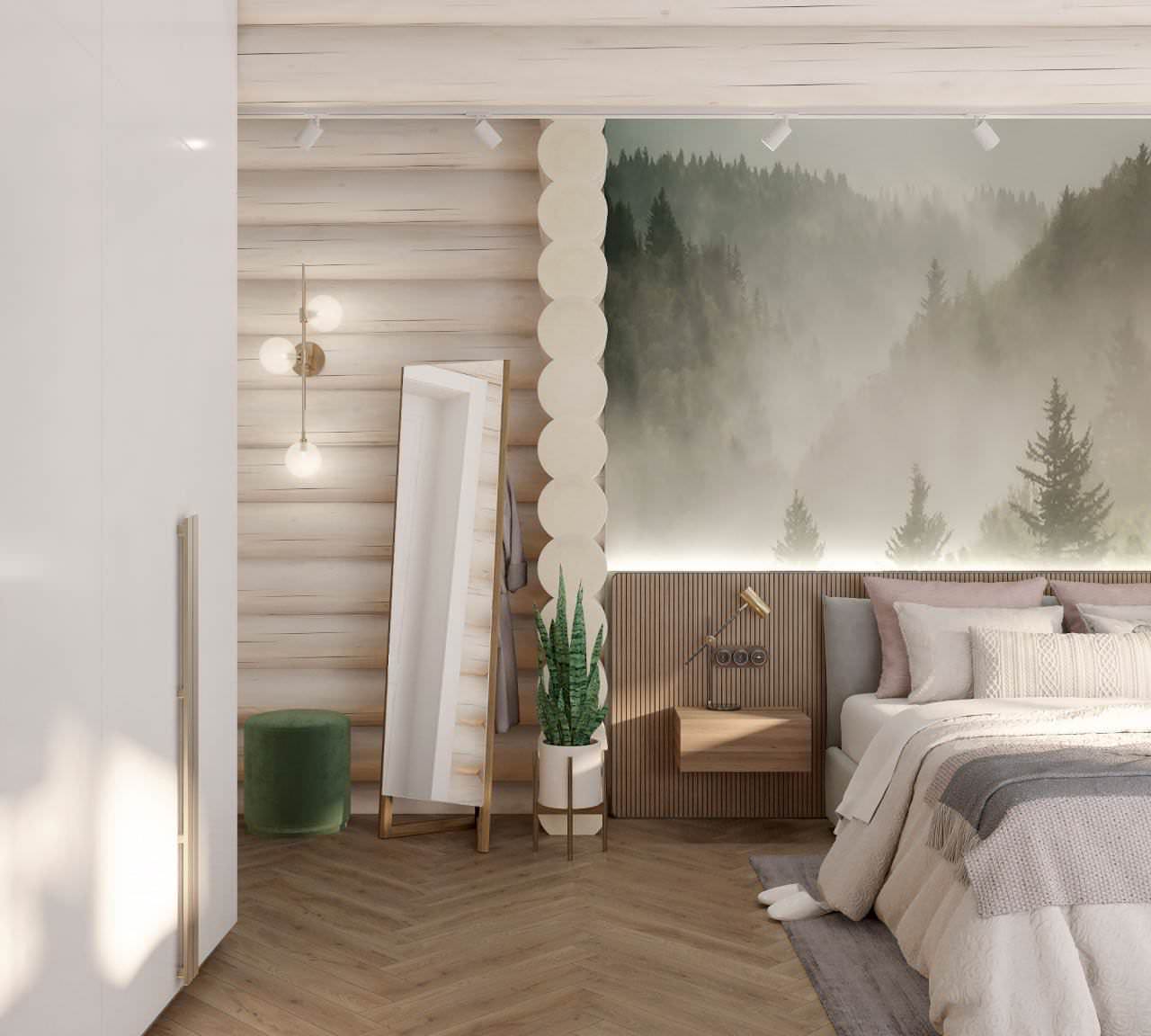 Дизайн проект бревенчатого дома "Феерия красок".