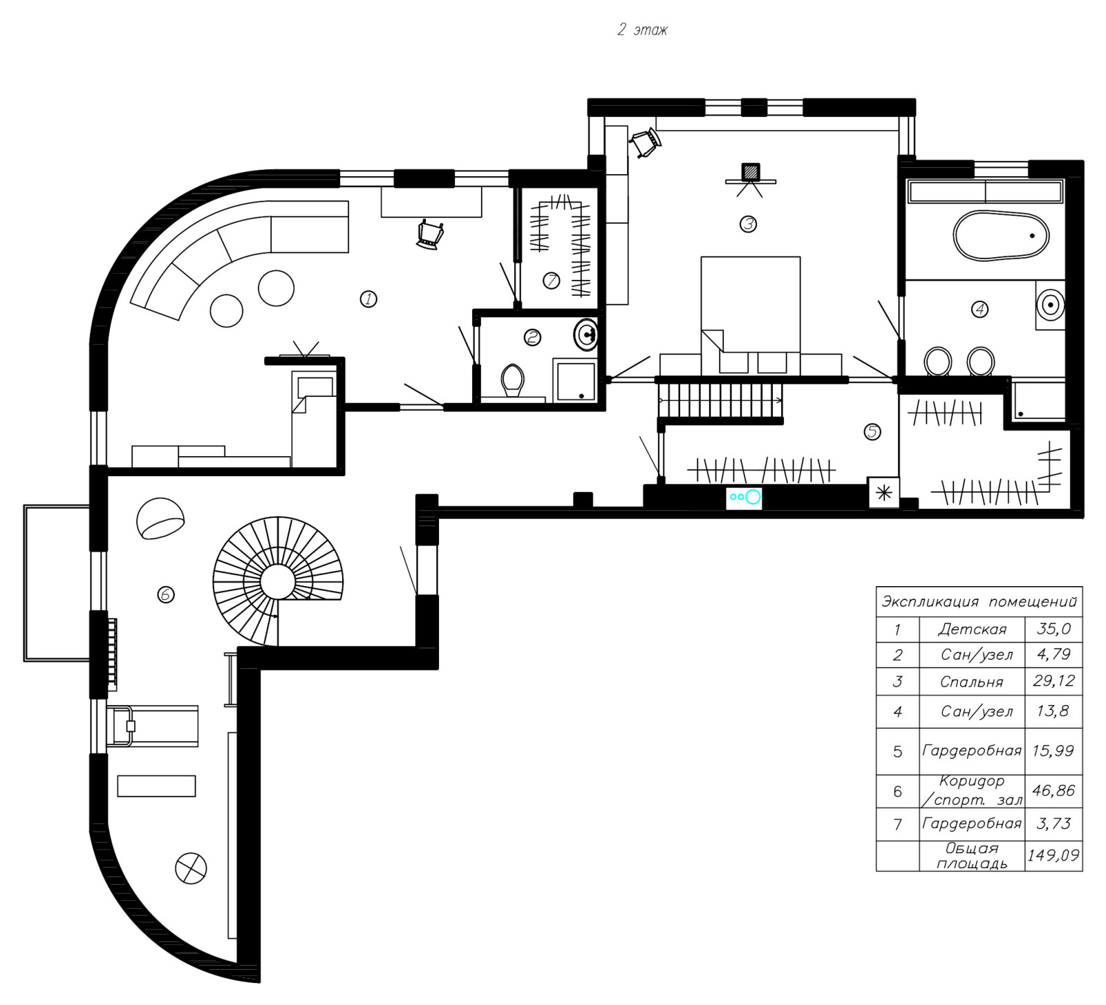 Обложка проекта: 2х этажная квартира с видом на Иртыш и кинозалом