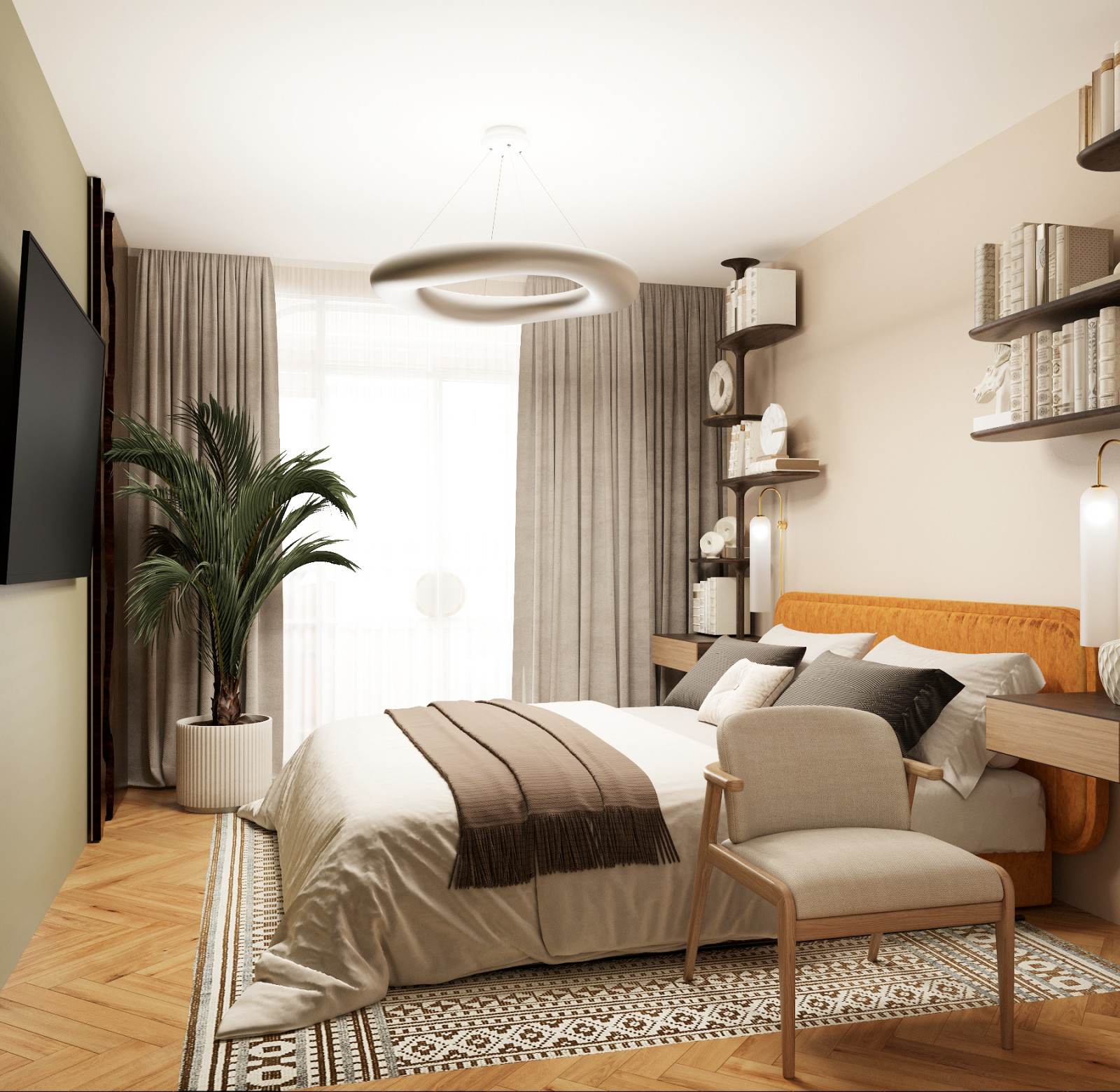 ВИЗУАЛИЗАЦИЯ ИНТЕРЬЕРА В ТЕПЛЫХ ТОНАХ