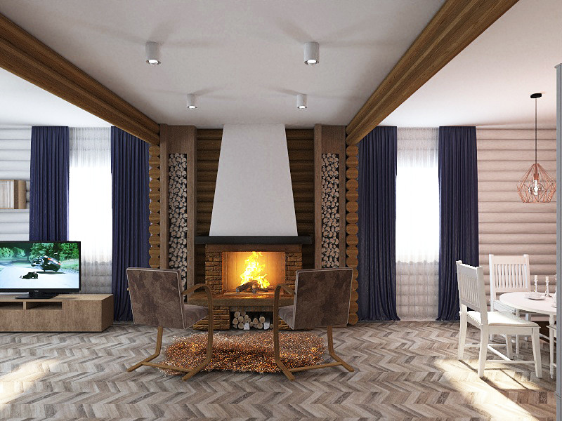 Дом из брусьев