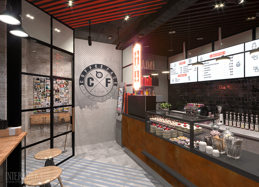 Дизайн интерьера кофейни «Coffee face» в Санкт-Петербурге