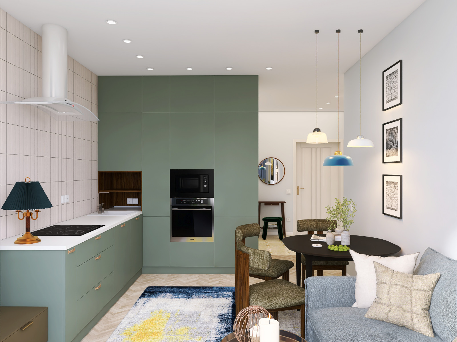 Дизайн интерьера 2х комнатной квартиры в ЖК "Парк Столиц" г. Екатеринбург