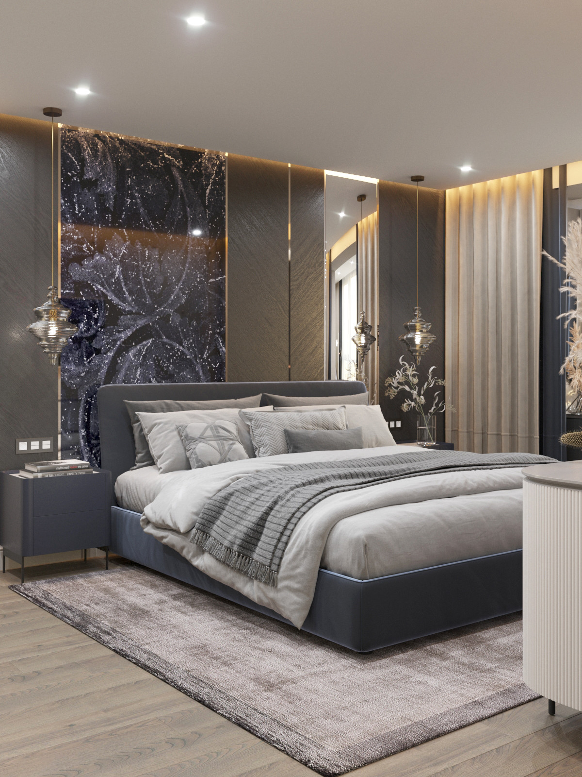 Контрастный дизайн в проекте квартиры в ЖК Культура