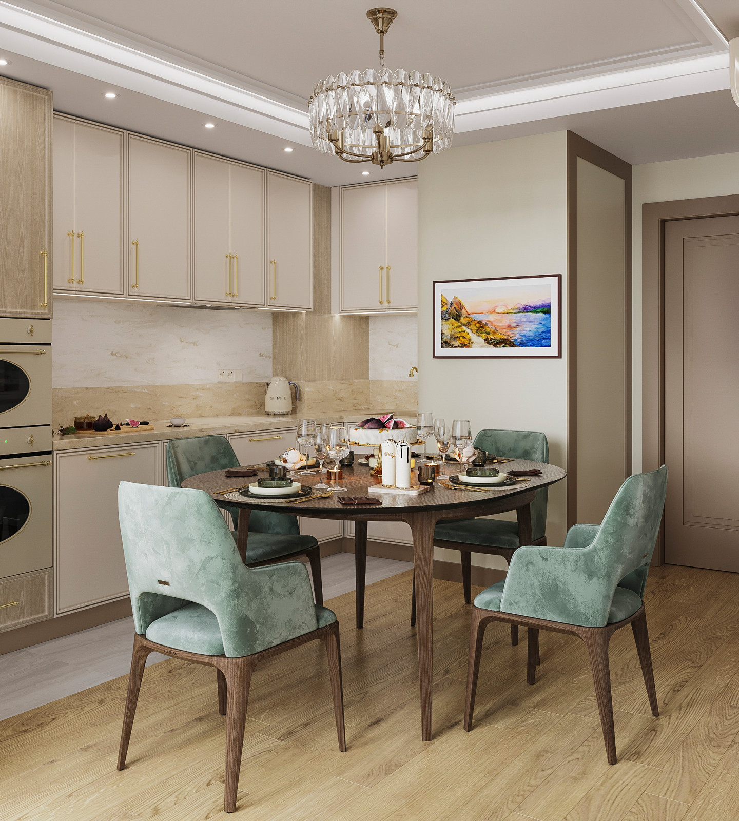 Кашемир беж. Квартира 130 кв.м. на Зоологической ул.