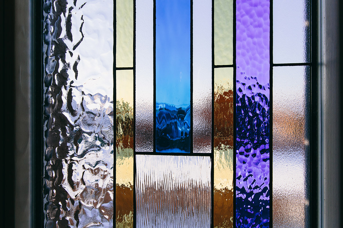 Витраж в лестничный марш