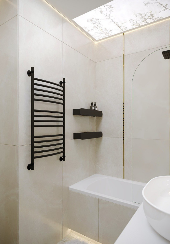 Нежная ванная комната в современном стиле