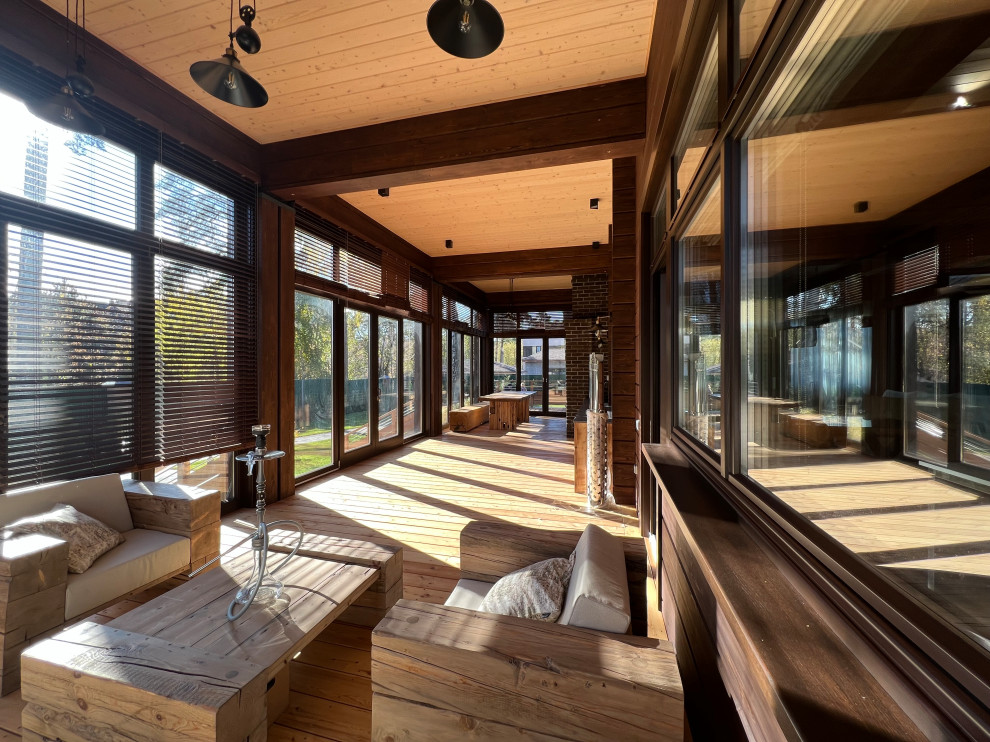 Остекление дома, веранды и гаража деревянными окна из сосны