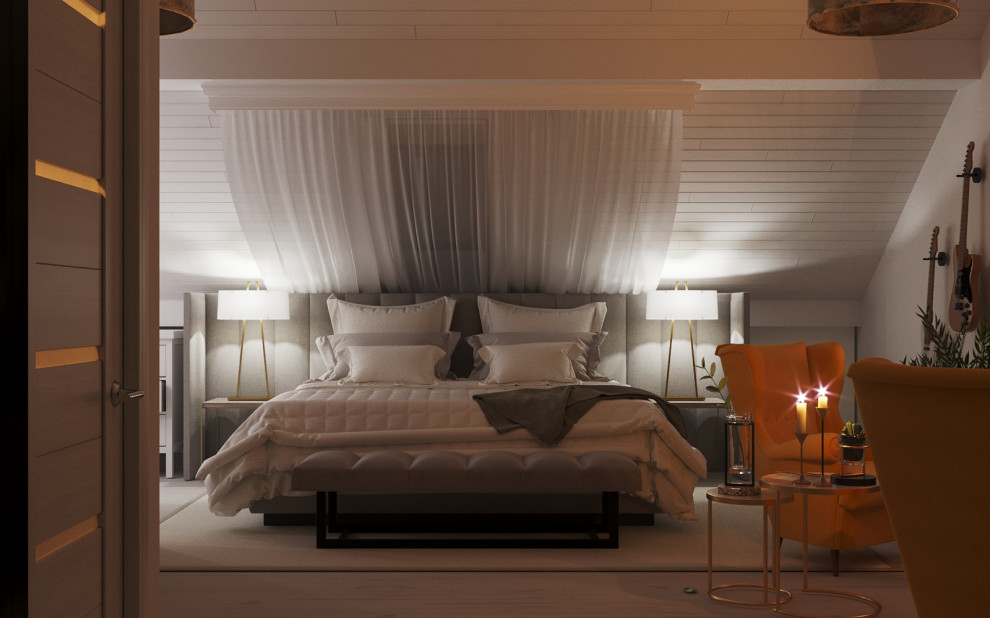 Спальня на мансардном этаже