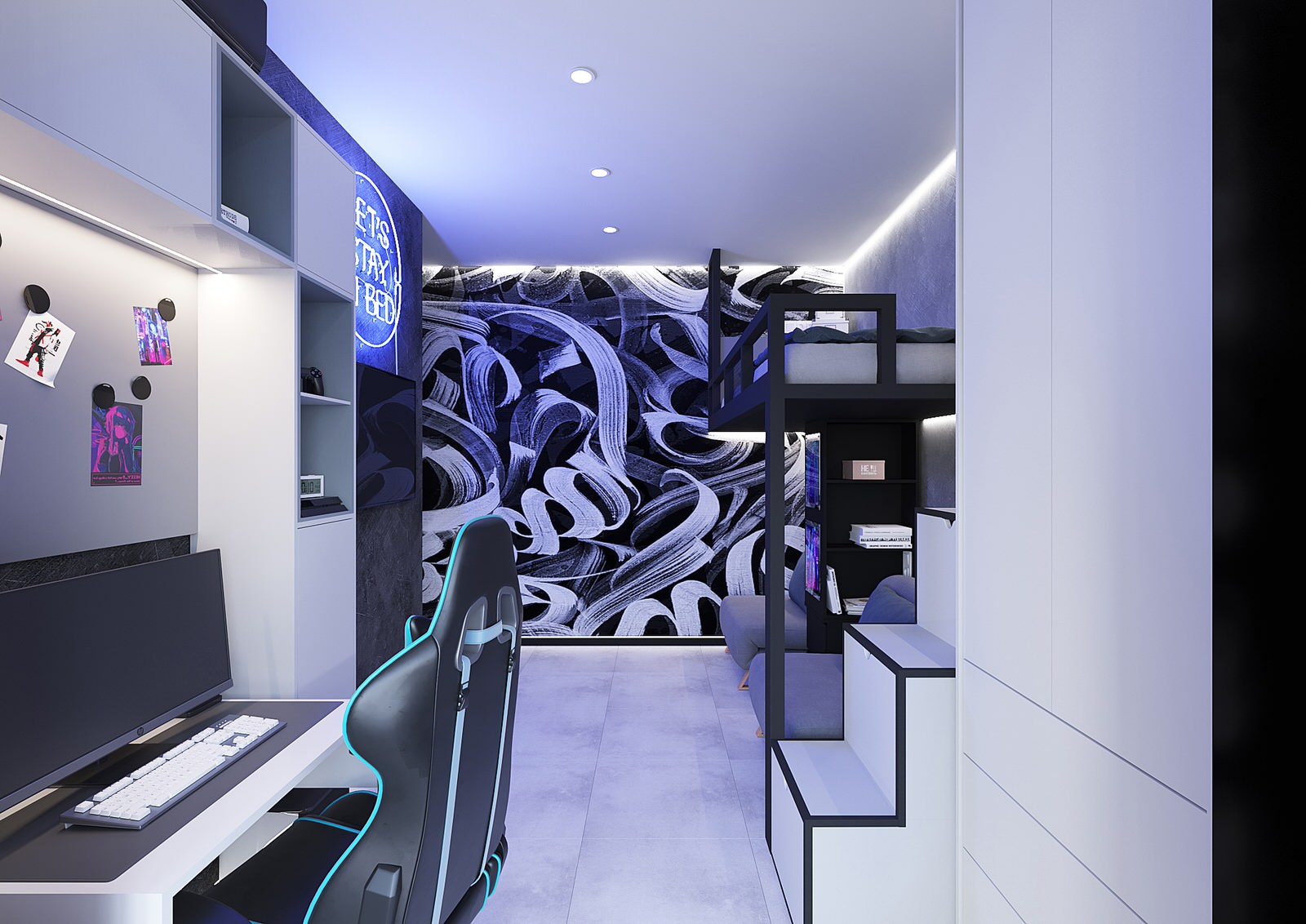 Двух-уровневая квартира для семьи с 3 детьми