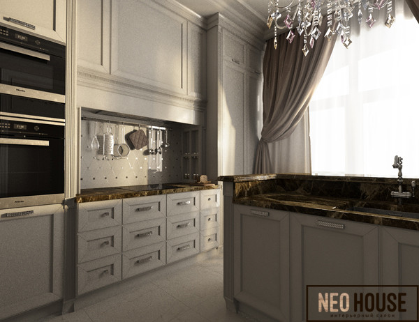 Завораживающий мрамор на кухне