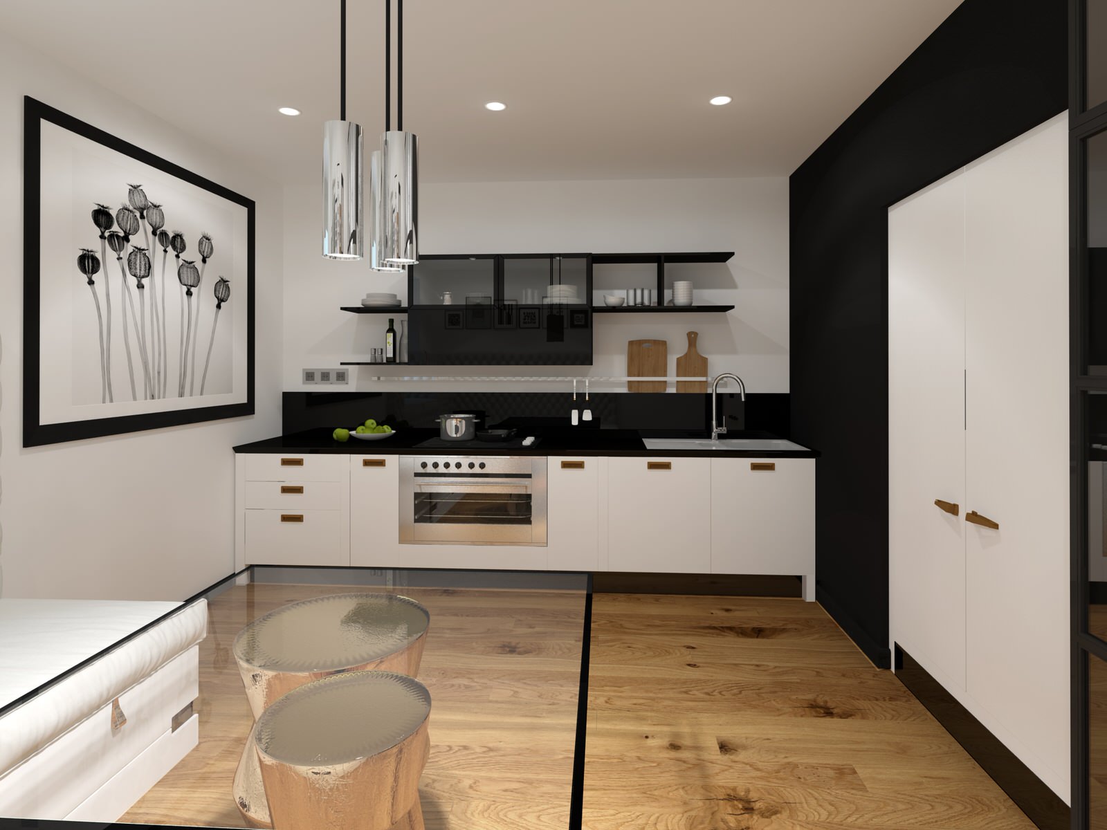 3Д проект студии молодой девушке