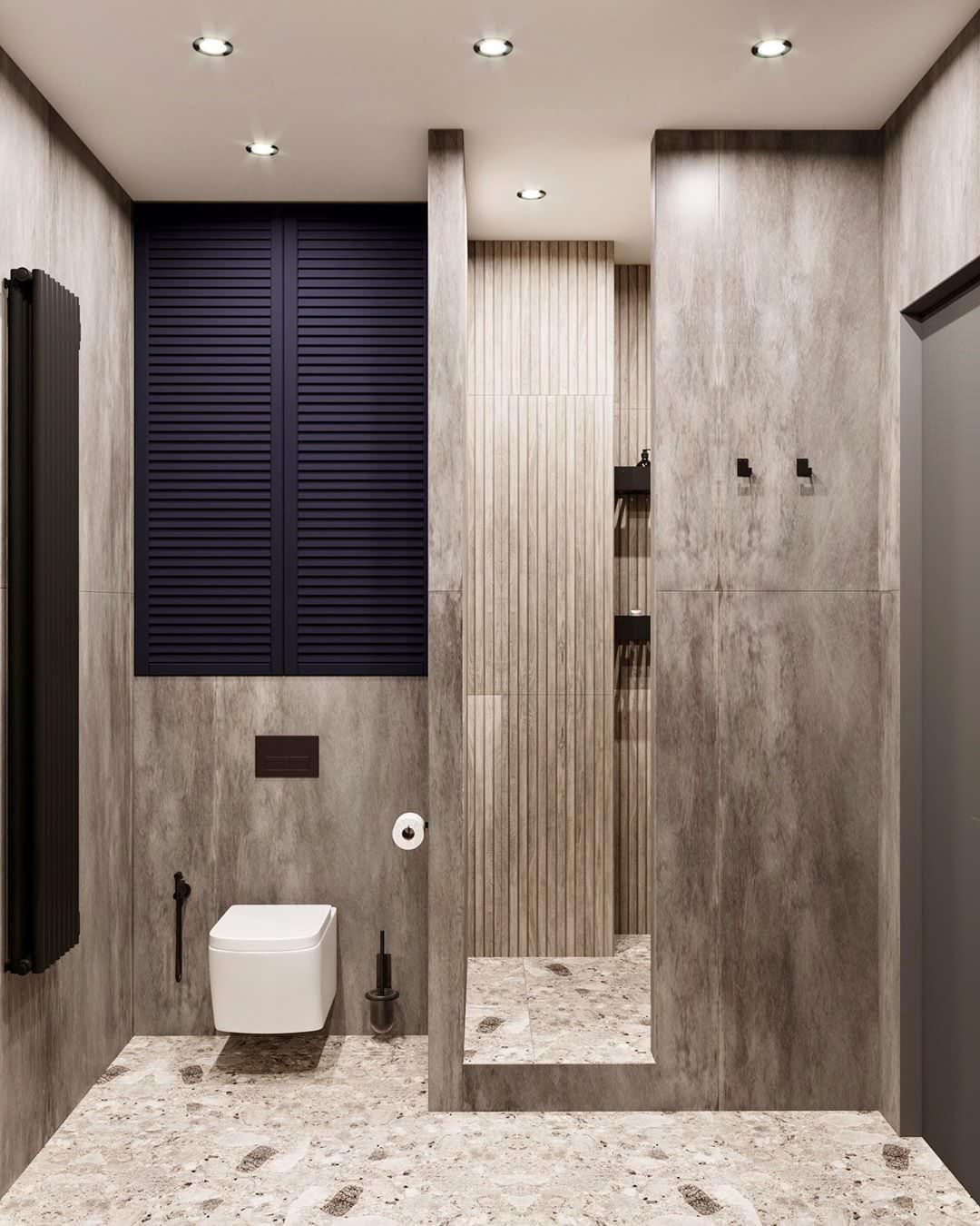 Дизайн-проект гостевого санузла в современном стиле в ЖК ‘Небесный’