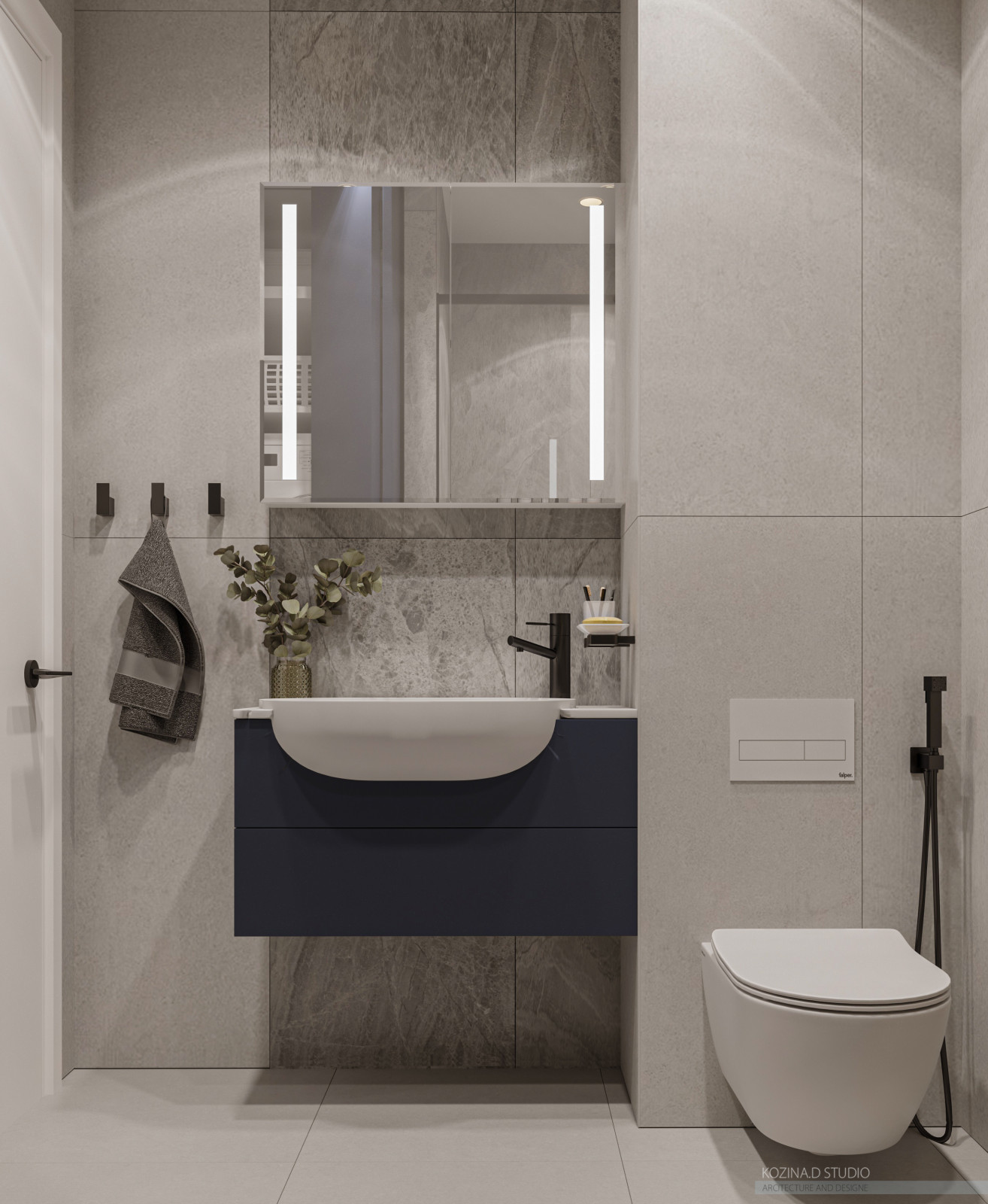 Проект трехкомнатной квариты (82 м²) в Санкт-Петербурге