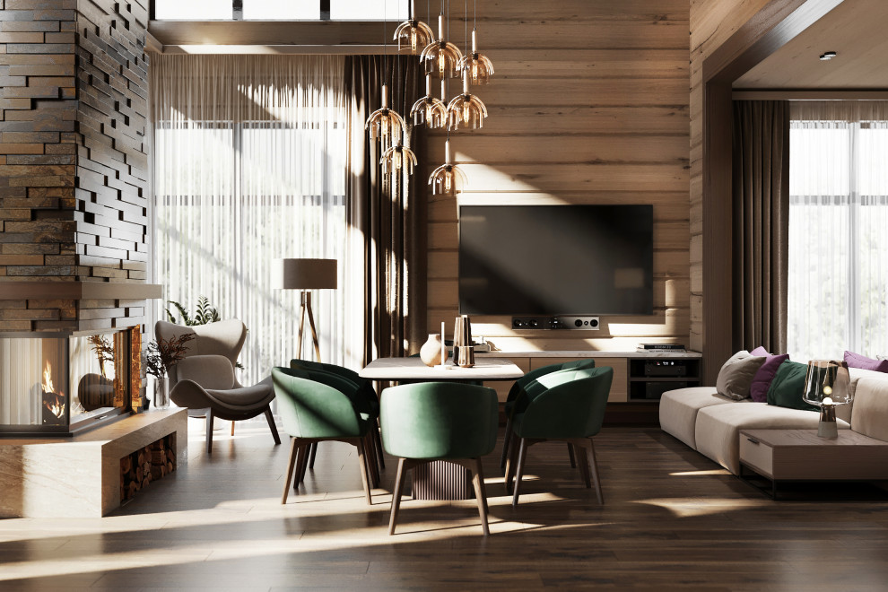 Проект интерьера деревянного дома в п.Завидово