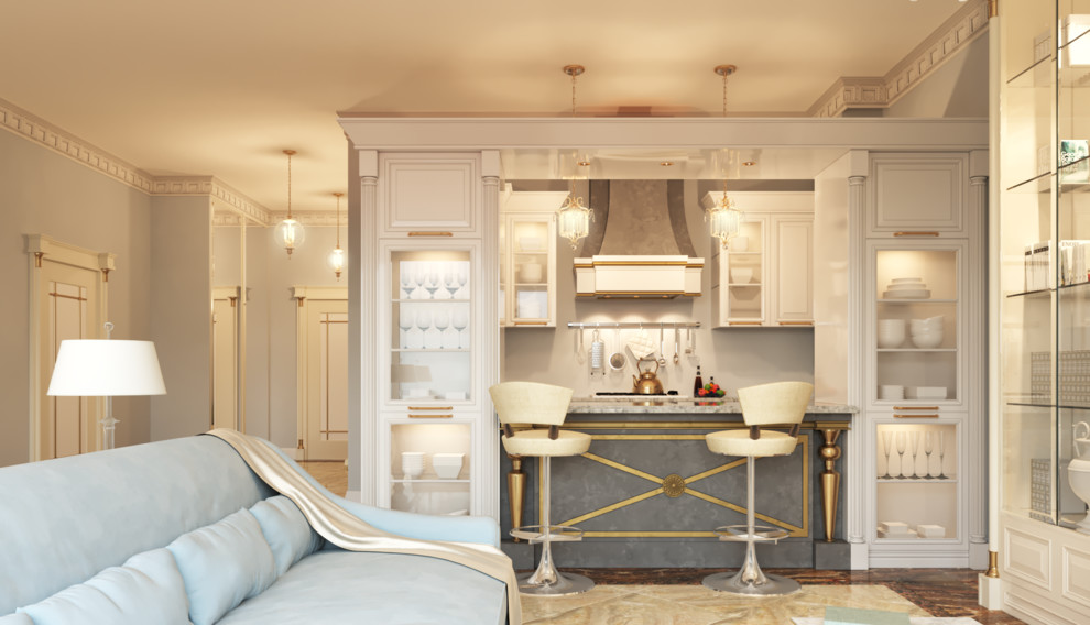 Визуализация гостиной в ЖК Королевский Парк